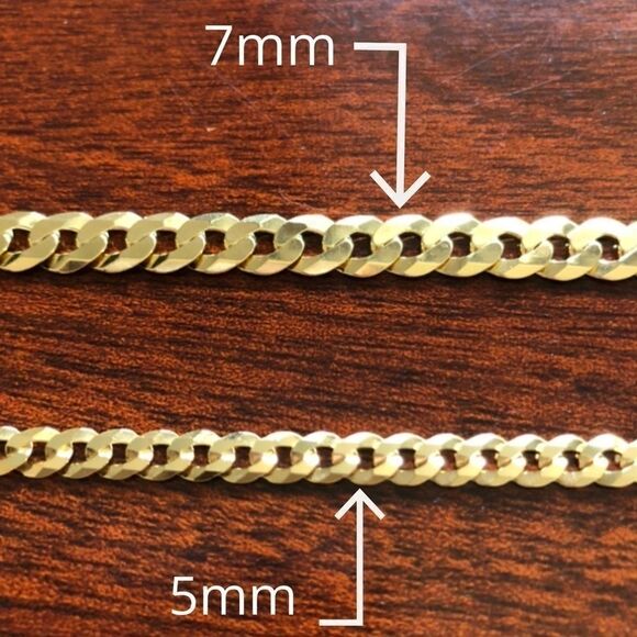 Men’s 18k Gold over 925 Cuban Chain Necklace - Picture 5 of 5